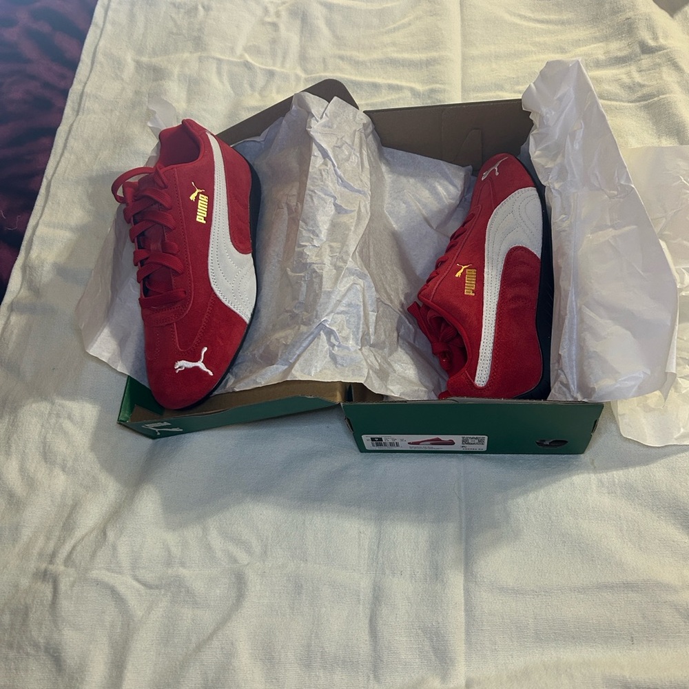 Puma Red Sneakers with White Accents
